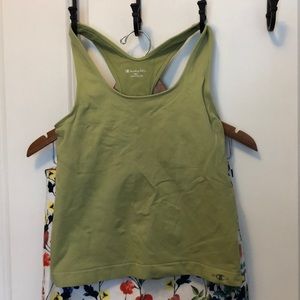 Champion cropped workout tank w/built-in bra, M/L